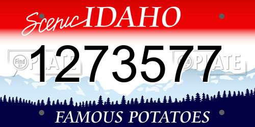 1273577 Idaho License Plate
