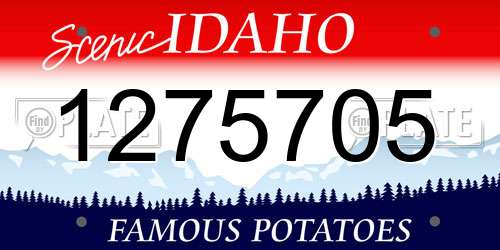 1275705 Idaho License Plate