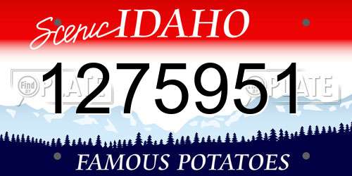 1275951 Idaho License Plate