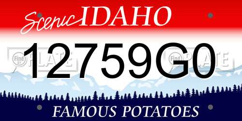12759G0 Idaho License Plate