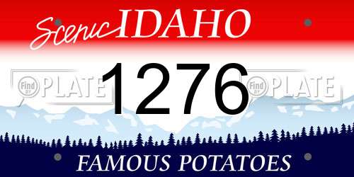 1276 Idaho License Plate