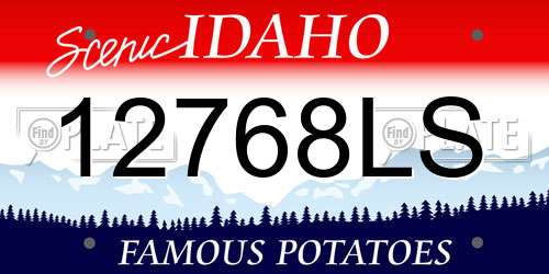 12768LS Idaho License Plate