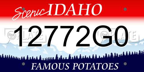 12772G0 Idaho License Plate