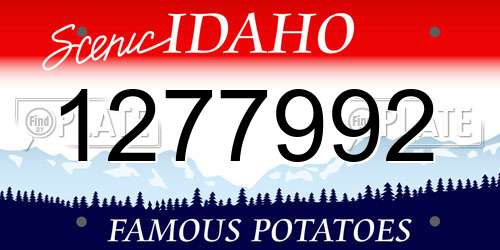 1277992 Idaho License Plate