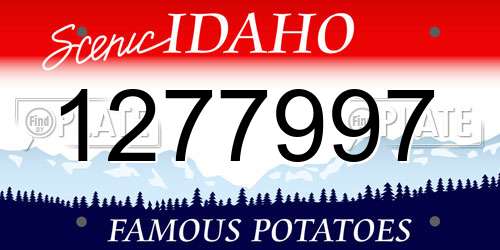 1277997 Idaho License Plate