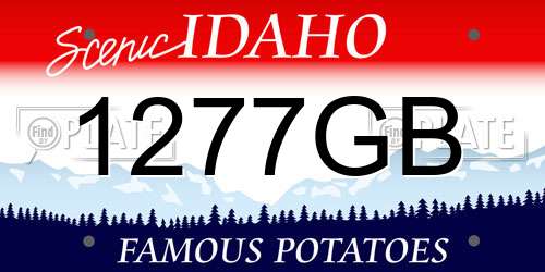 1277GB Idaho License Plate