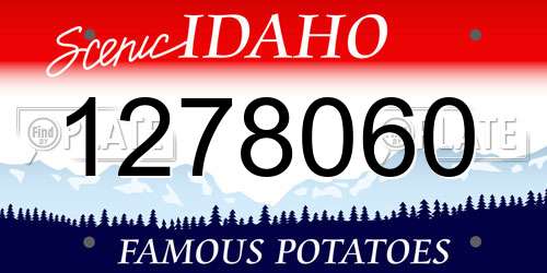 1278060 Idaho License Plate