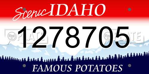 1278705 Idaho License Plate
