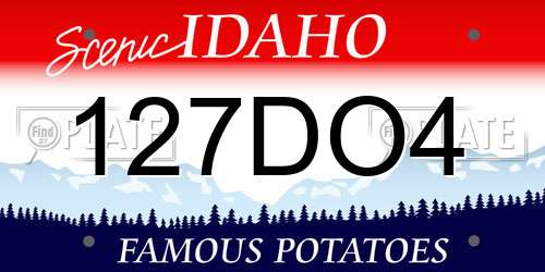 127DO4 Idaho License Plate