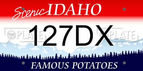 127DX Idaho License Plate
