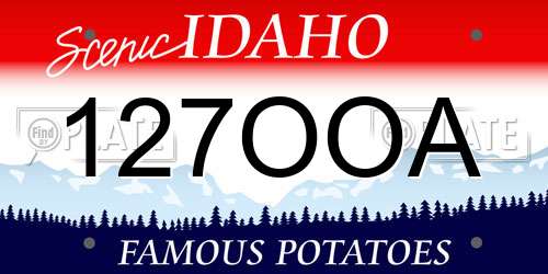 127OOA Idaho License Plate