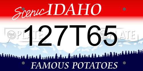 127T65 Idaho License Plate