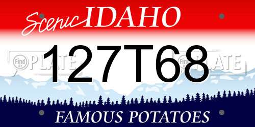 127T68 Idaho License Plate