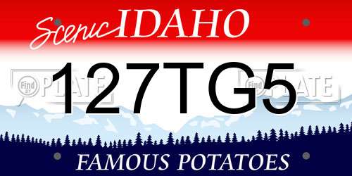127TG5 Idaho License Plate