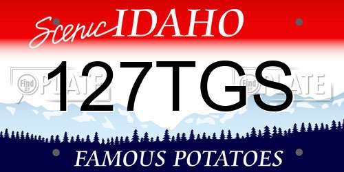 127TGS Idaho License Plate