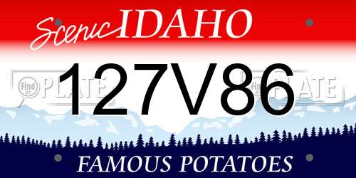 127V86 Idaho License Plate