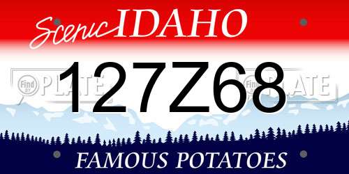 127Z68 Idaho License Plate