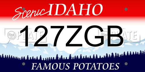127ZGB Idaho License Plate