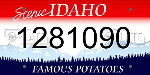 1281090 Idaho License Plate
