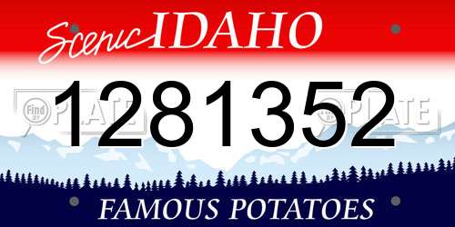 1281352 Idaho License Plate