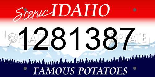 1281387 Idaho License Plate