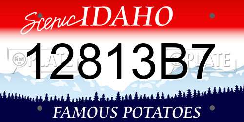 12813B7 Idaho License Plate