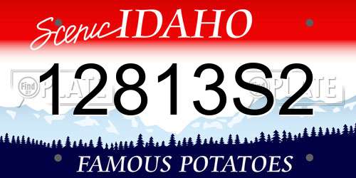 12813S2 Idaho License Plate