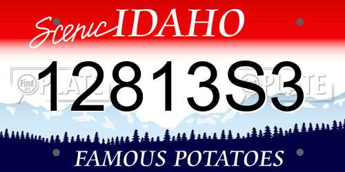 12813S3 Idaho License Plate