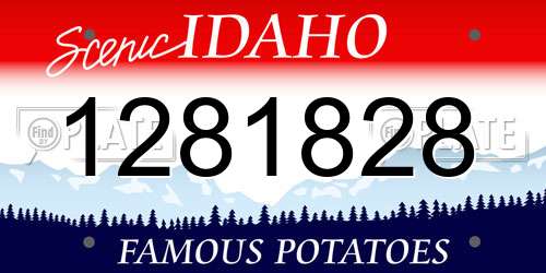 1281828 Idaho License Plate