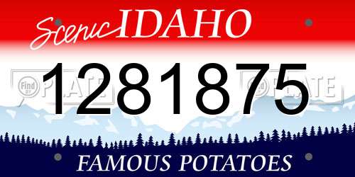 1281875 Idaho License Plate