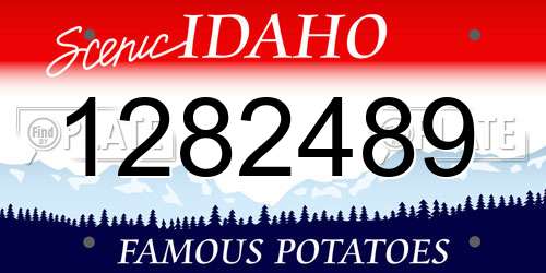1282489 Idaho License Plate