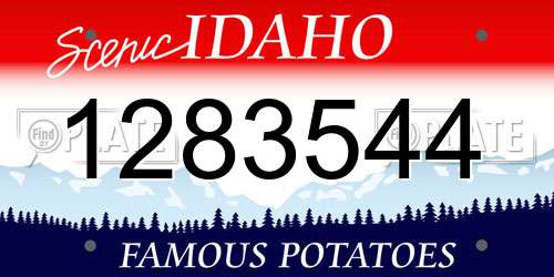 1283544 Idaho License Plate