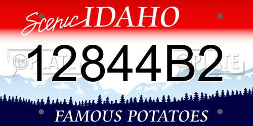12844B2 Idaho License Plate