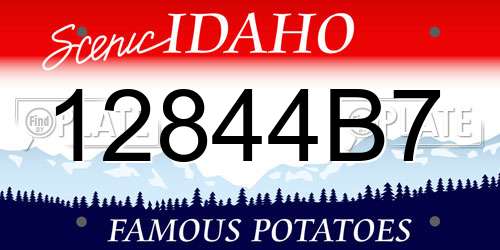 12844B7 Idaho License Plate