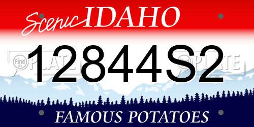 12844S2 Idaho License Plate