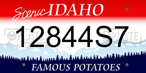 12844S7 Idaho License Plate