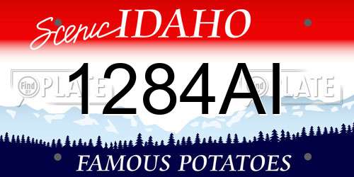 1284AI Idaho License Plate
