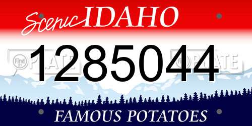 1285044 Idaho License Plate