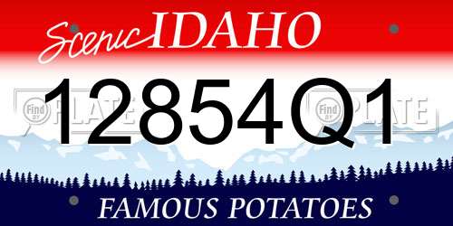 12854Q1 Idaho License Plate