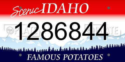 1286844 Idaho License Plate