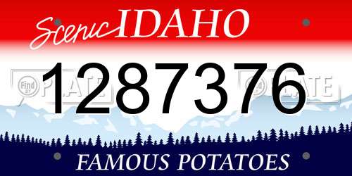 1287376 Idaho License Plate