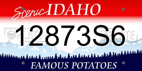 12873S6 Idaho License Plate