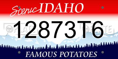 12873T6 Idaho License Plate