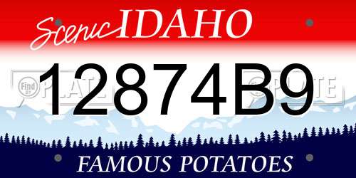 12874B9 Idaho License Plate