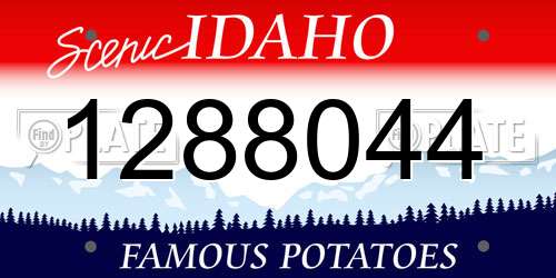 1288044 Idaho License Plate