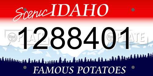 1288401 Idaho License Plate