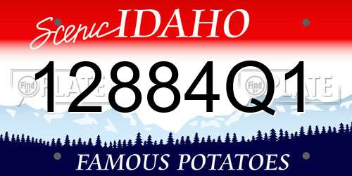 12884Q1 Idaho License Plate