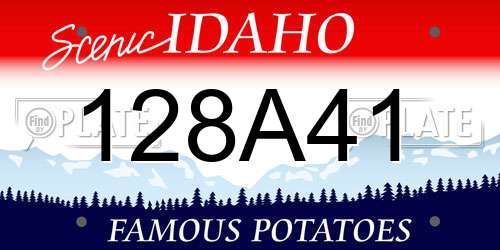 128A41 Idaho License Plate