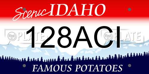 128ACI Idaho License Plate
