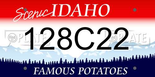 128C22 Idaho License Plate